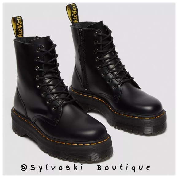 🖤DR MARTENS JADON BOOT SMOOTH LEATHER PLATFORMS NWT🖤 - Picture 2 of 14